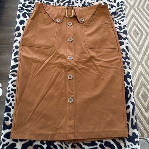Brown pencil skirt